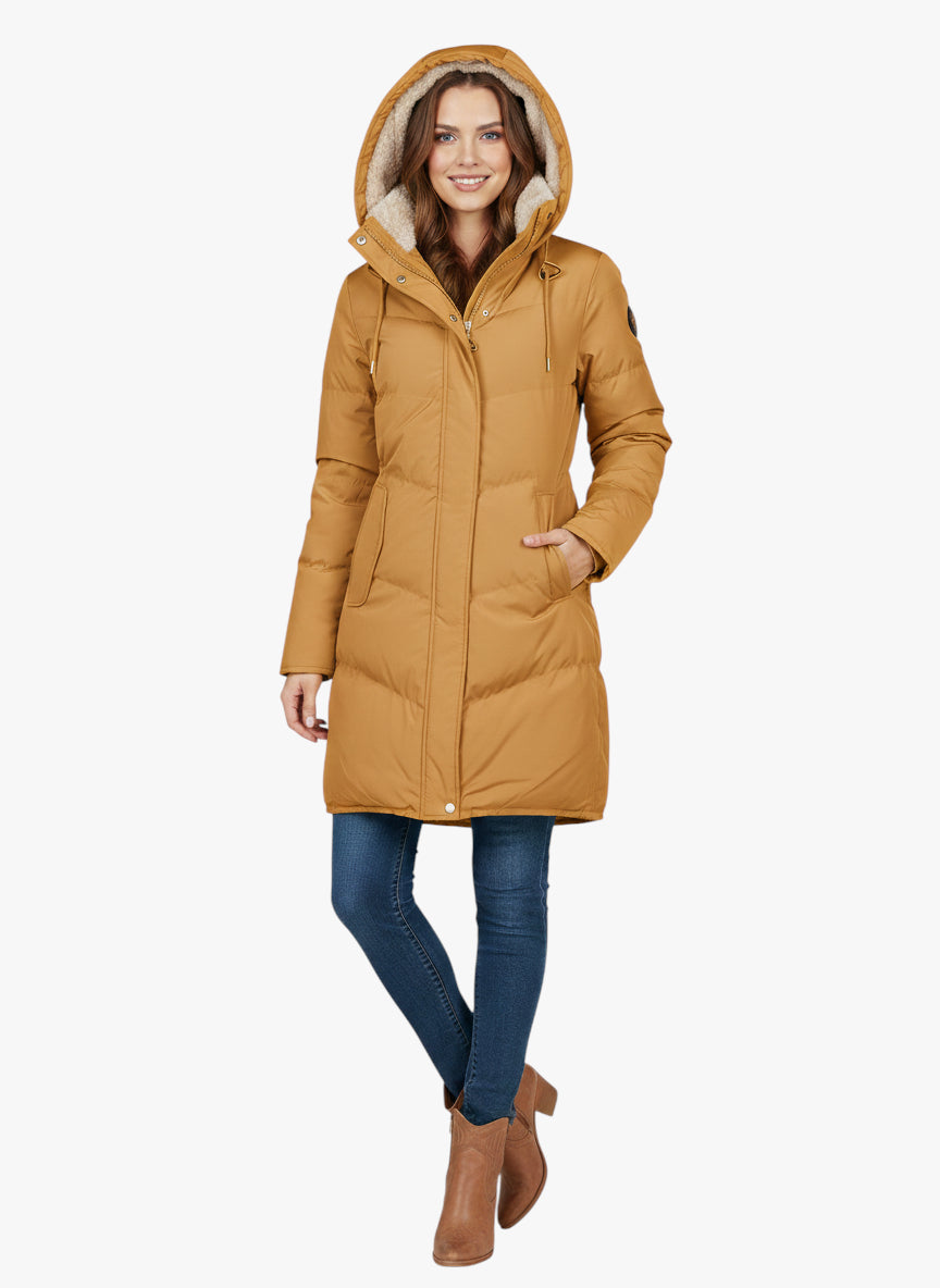 Damen Winter Jacke mit Kapuze und Warme