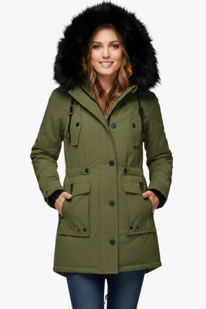 Damen Winter Parka mit Kapuze und Warme