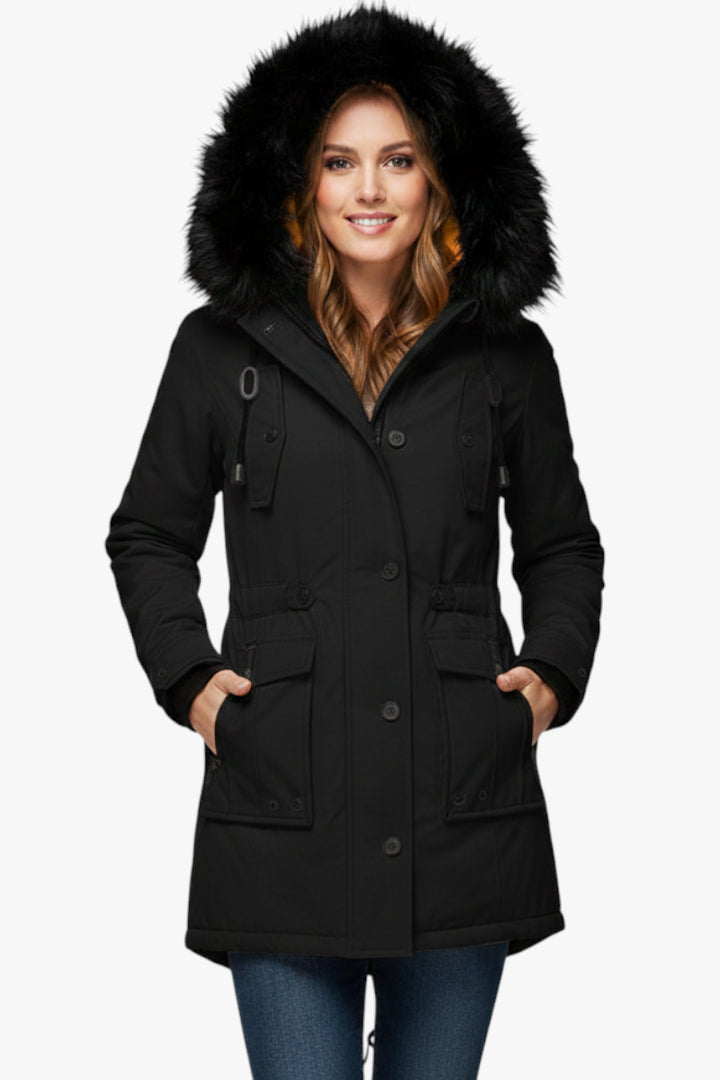 Damen Winter Parka mit Kapuze und Warme