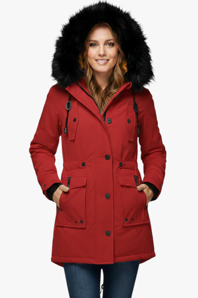 Damen Winter Parka mit Kapuze und Warme