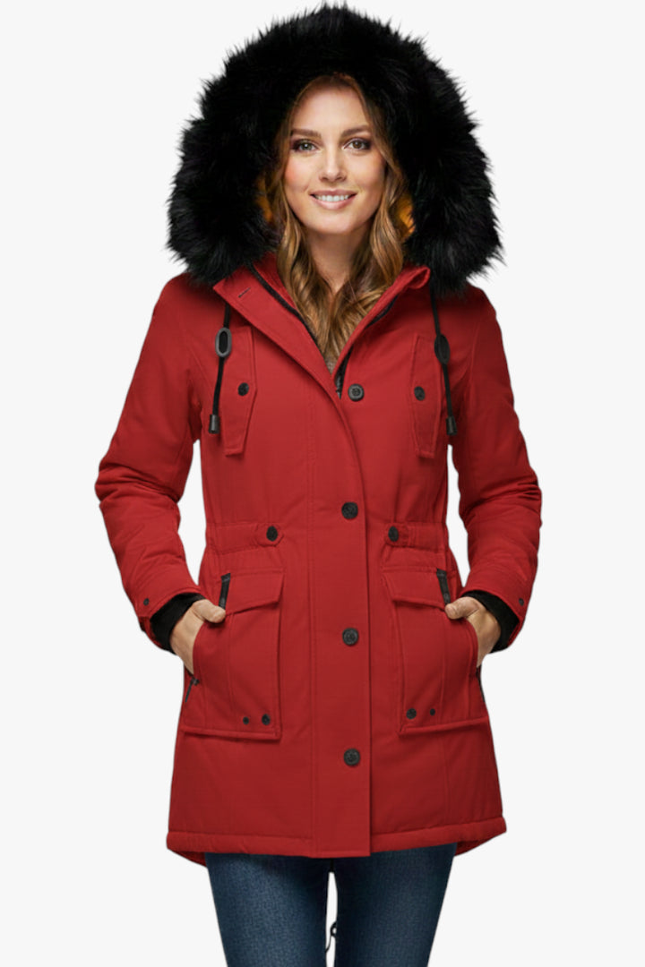 Damen Winter Parka mit Kapuze und Warme